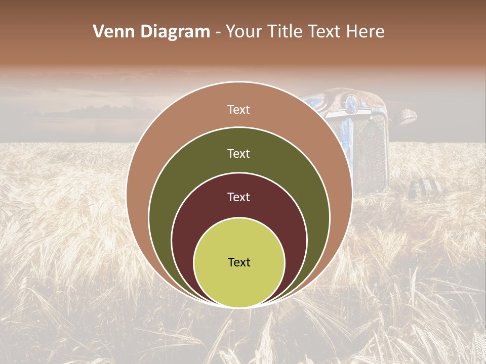 Abandoned Ancient Tractor PowerPoint Template