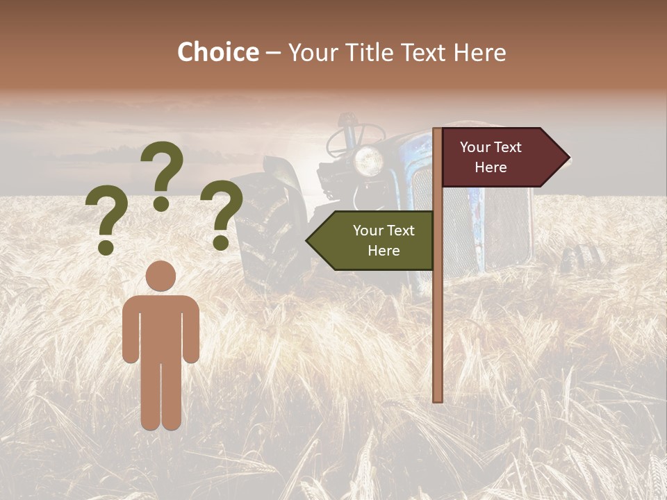 Abandoned Ancient Tractor PowerPoint Template