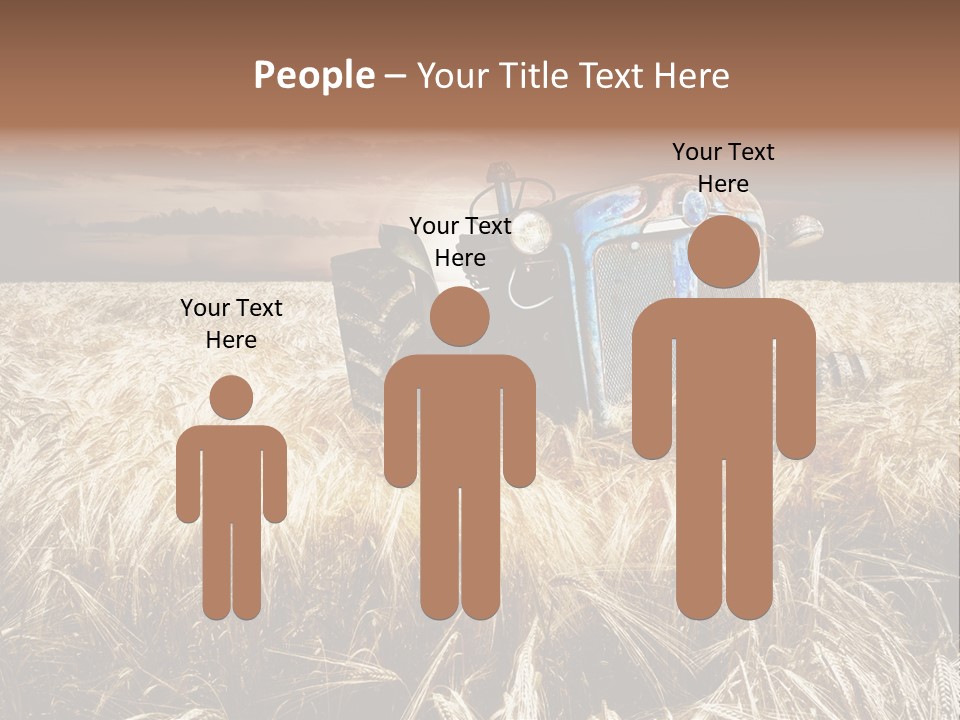Abandoned Ancient Tractor PowerPoint Template