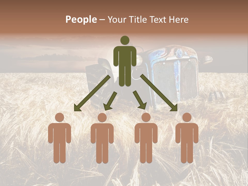 Abandoned Ancient Tractor PowerPoint Template