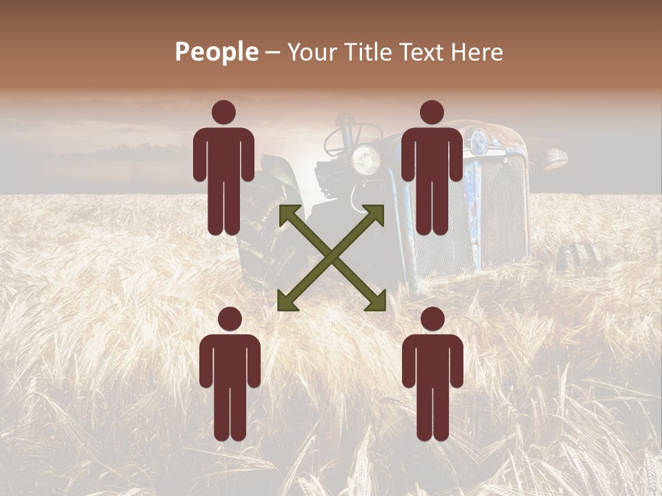 Abandoned Ancient Tractor PowerPoint Template