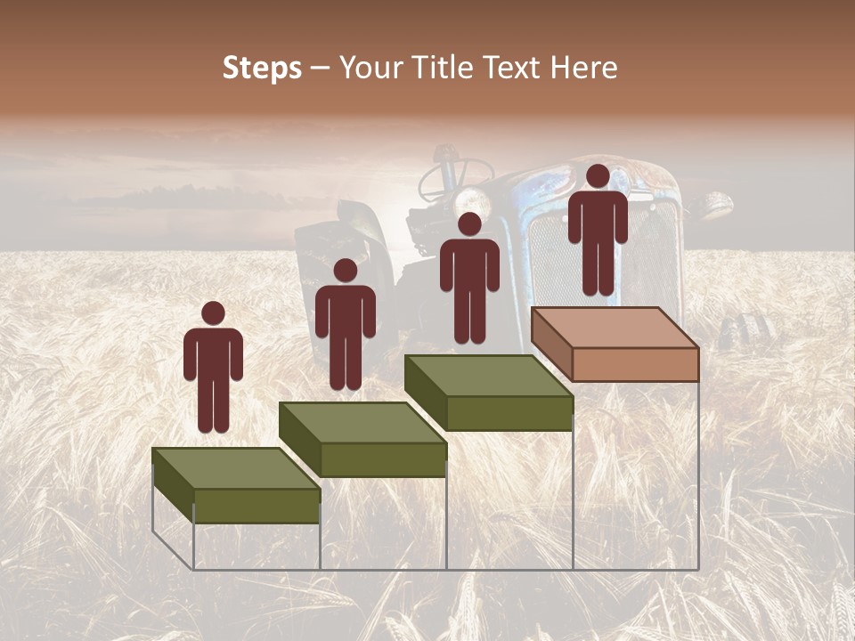 Abandoned Ancient Tractor PowerPoint Template