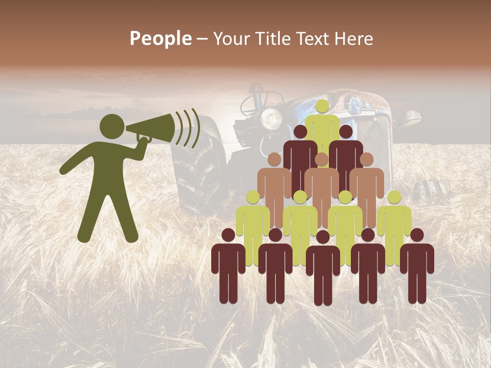 Abandoned Ancient Tractor PowerPoint Template