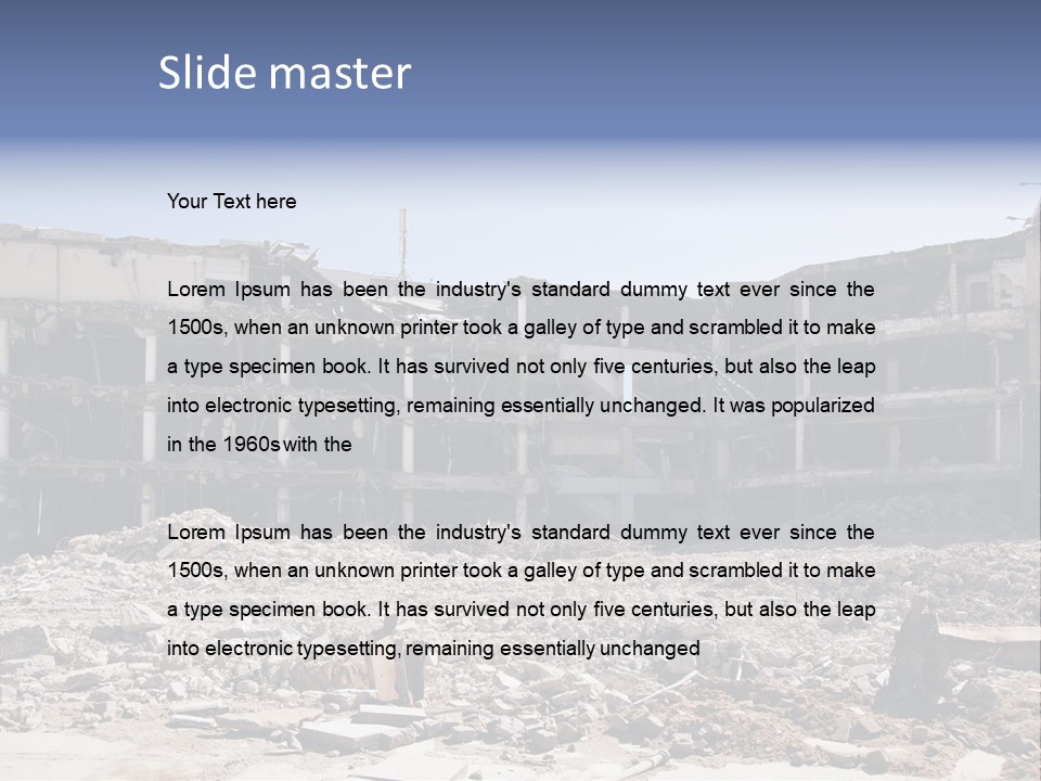Demolish Debris Dismantling PowerPoint Template