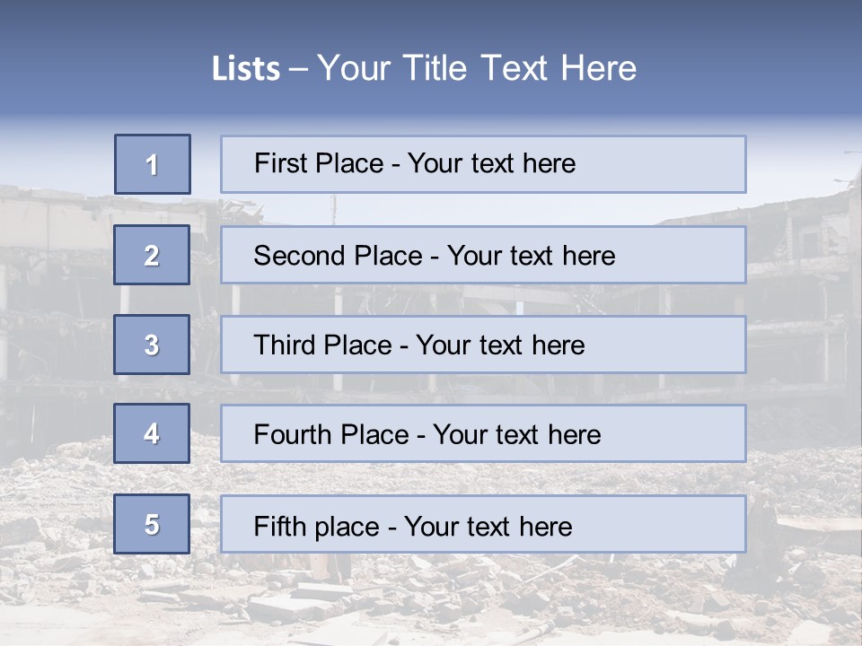 Demolish Debris Dismantling PowerPoint Template