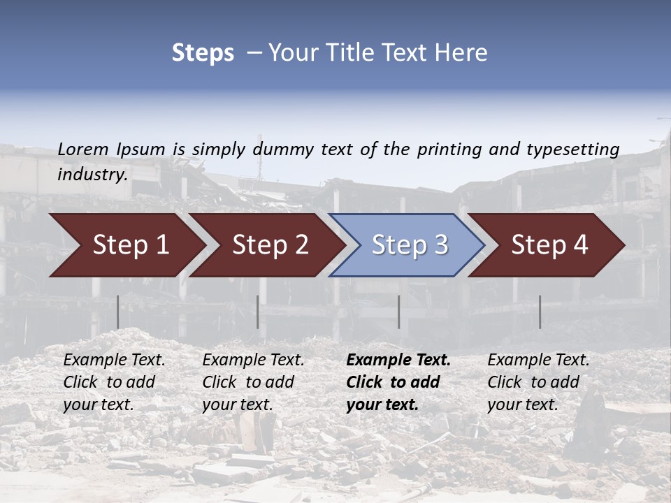 Demolish Debris Dismantling PowerPoint Template