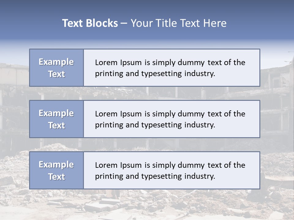 Demolish Debris Dismantling PowerPoint Template