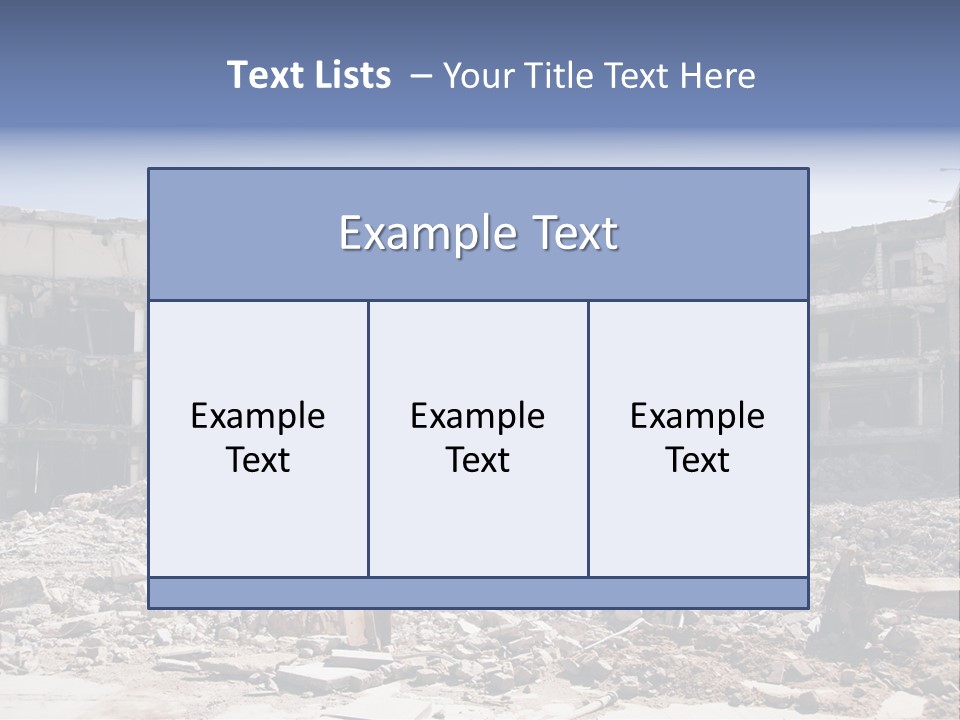 Demolish Debris Dismantling PowerPoint Template