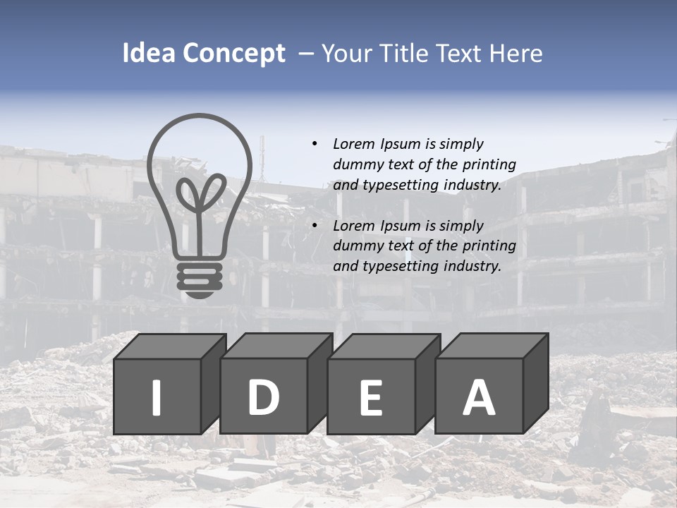 Demolish Debris Dismantling PowerPoint Template