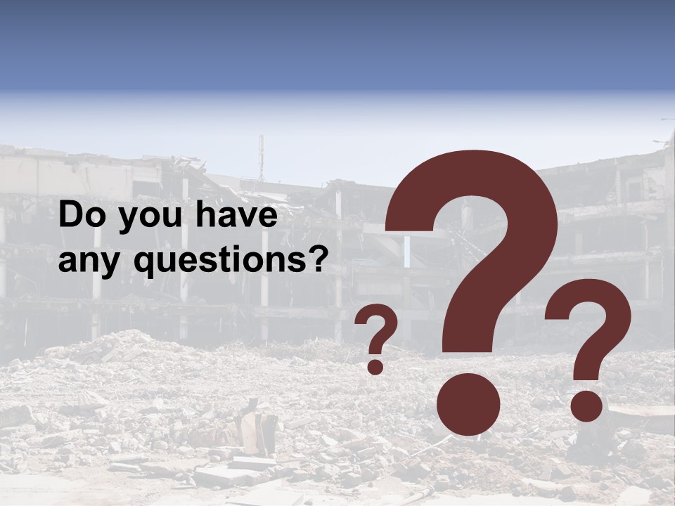 Demolish Debris Dismantling PowerPoint Template