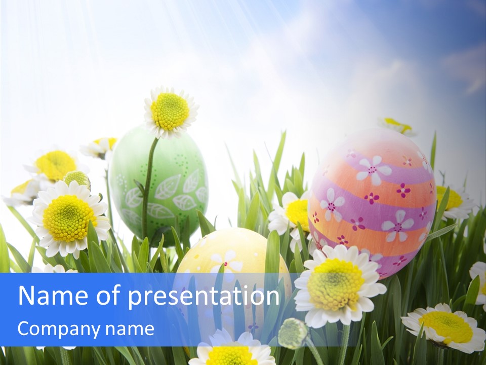 Card Easter Clear PowerPoint Template
