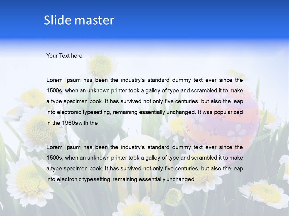 Card Easter Clear PowerPoint Template