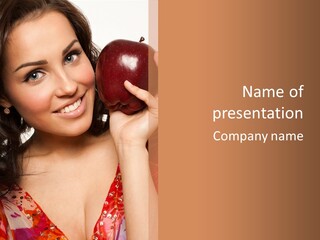 Model Woman Peaceful PowerPoint Template