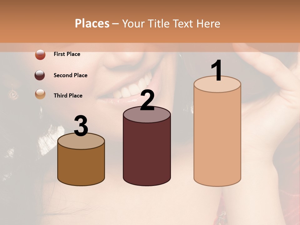 Model Woman Peaceful PowerPoint Template