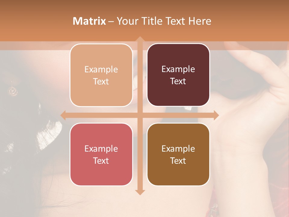 Model Woman Peaceful PowerPoint Template