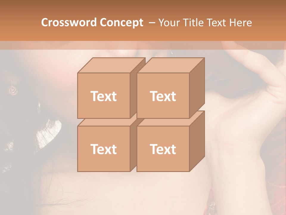 Model Woman Peaceful PowerPoint Template