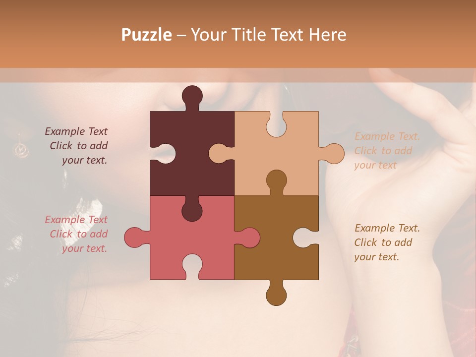 Model Woman Peaceful PowerPoint Template