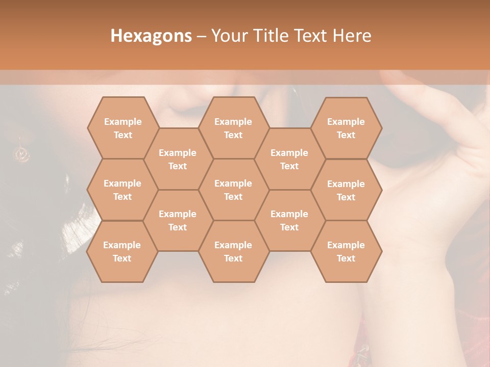 Model Woman Peaceful PowerPoint Template