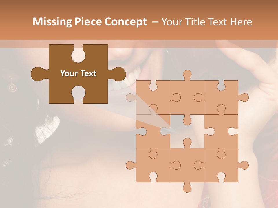 Model Woman Peaceful PowerPoint Template