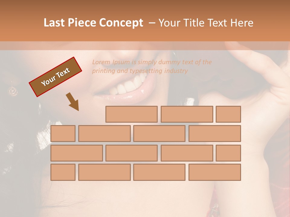 Model Woman Peaceful PowerPoint Template