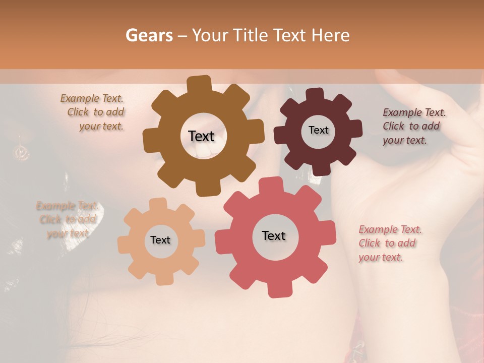 Model Woman Peaceful PowerPoint Template