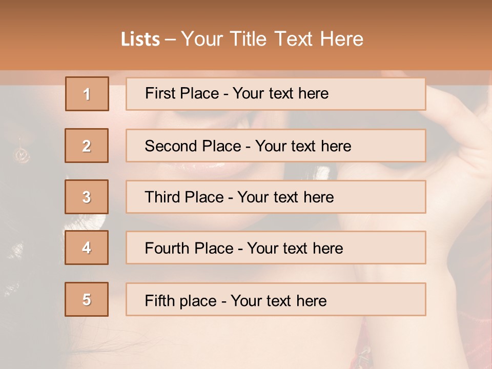 Model Woman Peaceful PowerPoint Template