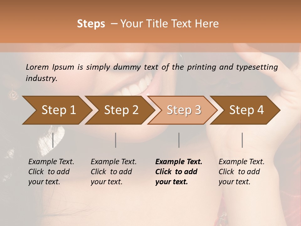 Model Woman Peaceful PowerPoint Template