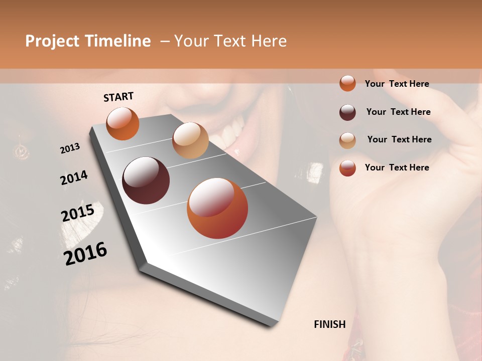 Model Woman Peaceful PowerPoint Template