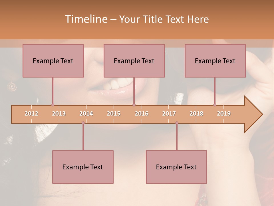 Model Woman Peaceful PowerPoint Template