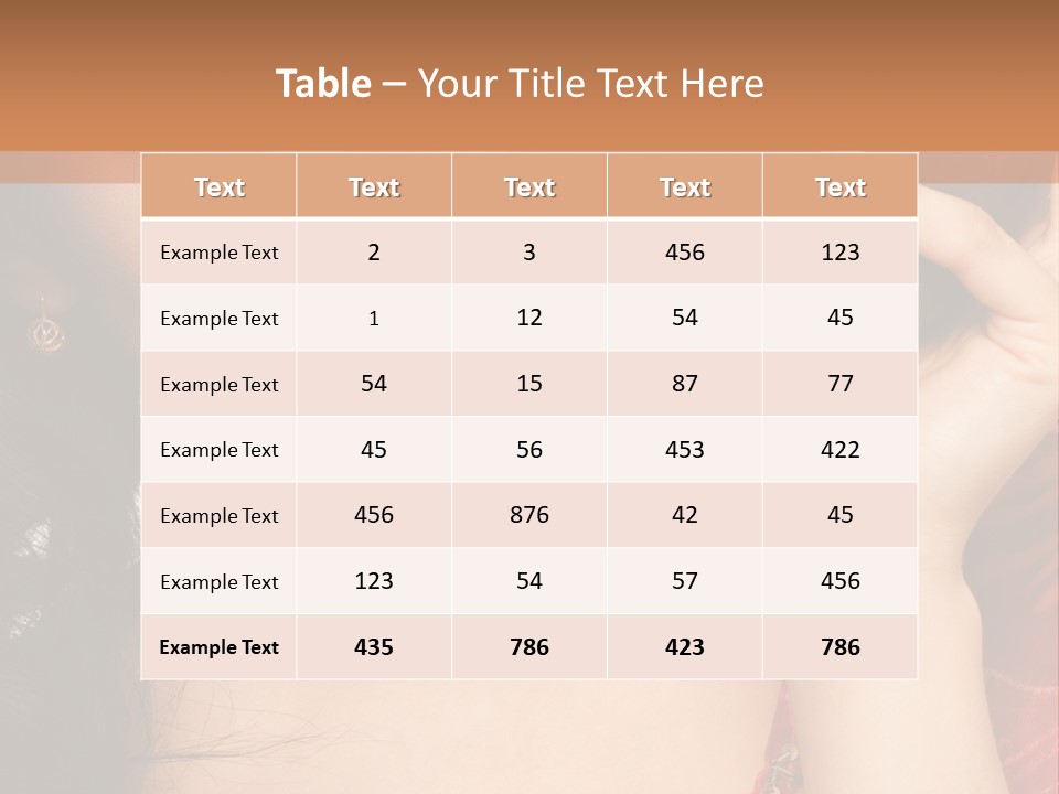 Model Woman Peaceful PowerPoint Template