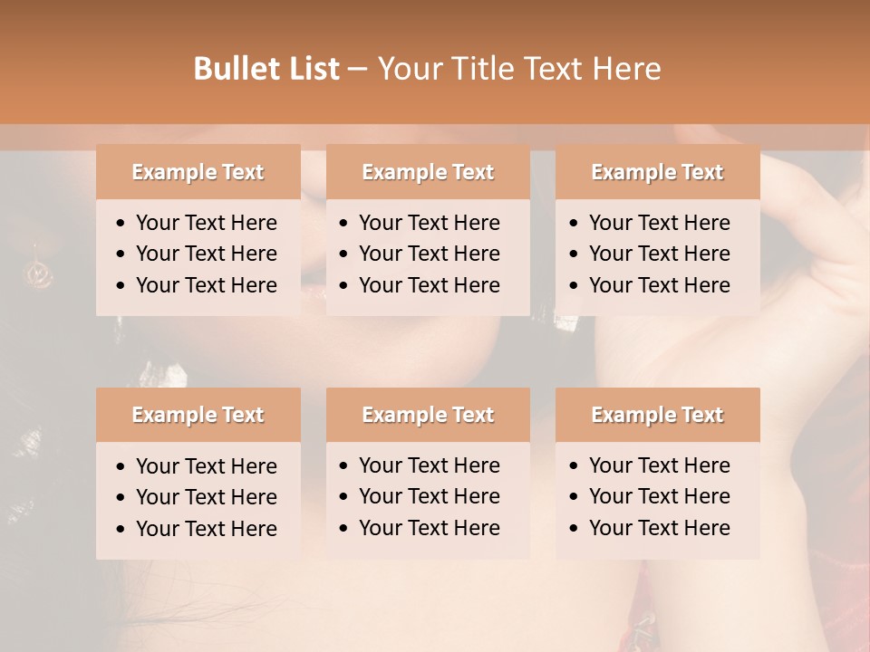 Model Woman Peaceful PowerPoint Template