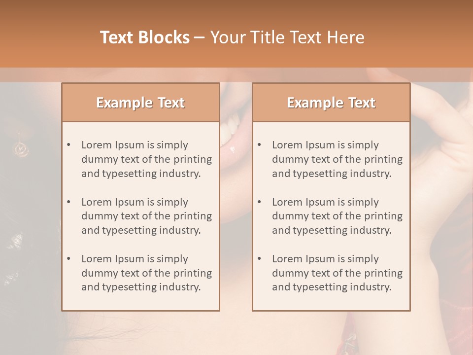 Model Woman Peaceful PowerPoint Template