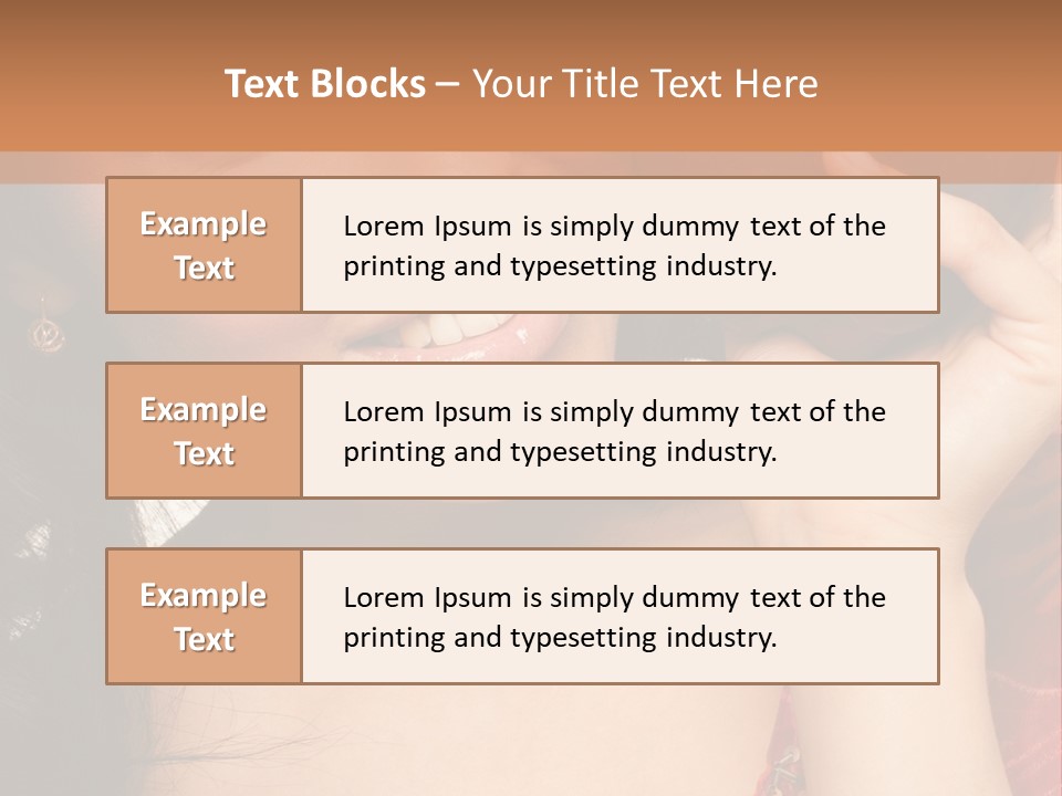 Model Woman Peaceful PowerPoint Template