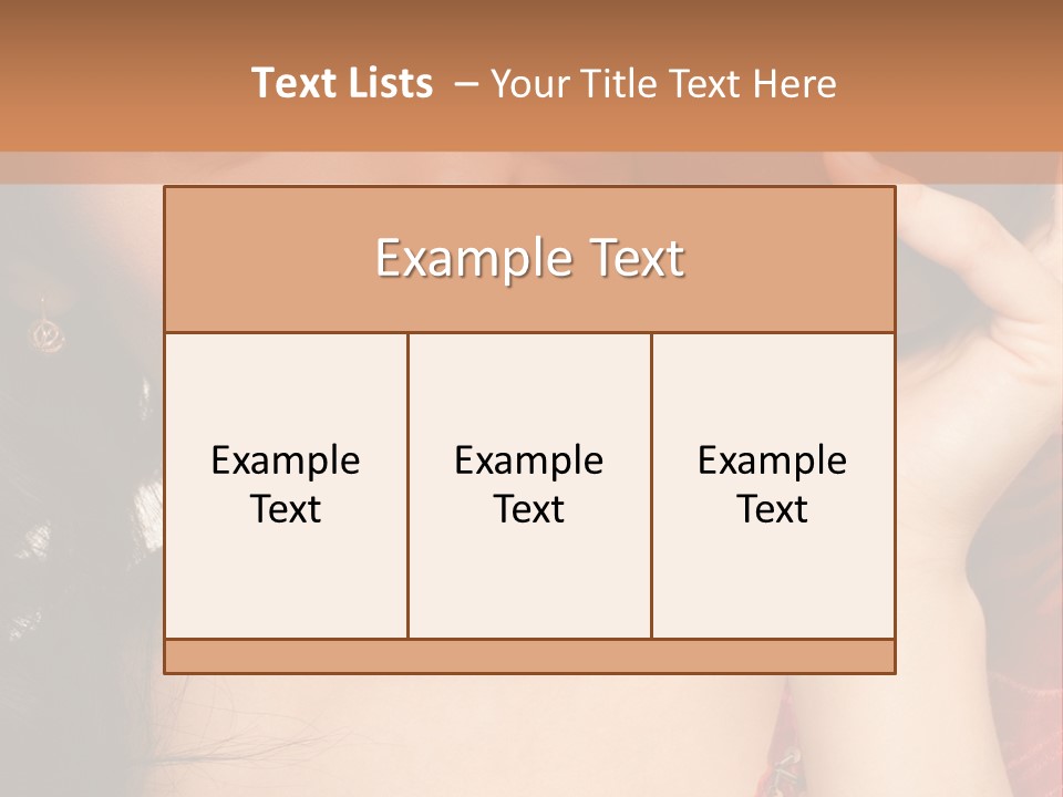 Model Woman Peaceful PowerPoint Template