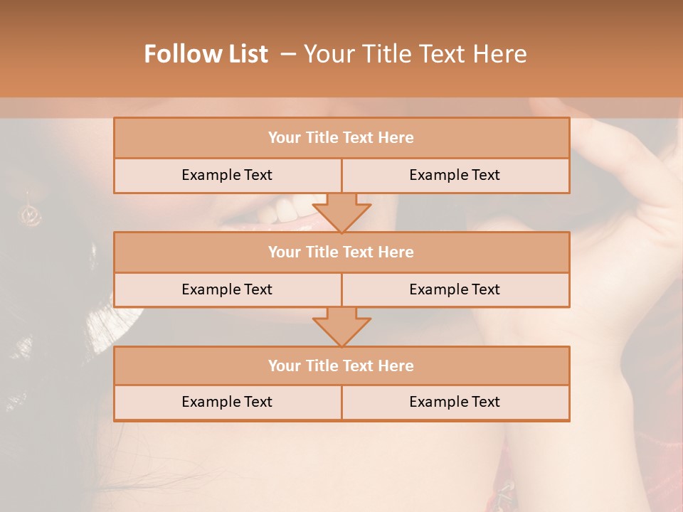 Model Woman Peaceful PowerPoint Template