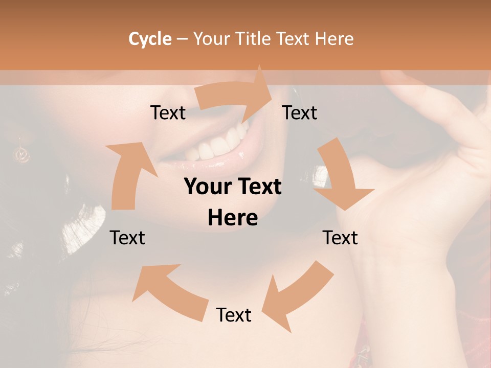 Model Woman Peaceful PowerPoint Template