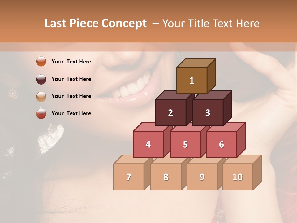 Model Woman Peaceful PowerPoint Template