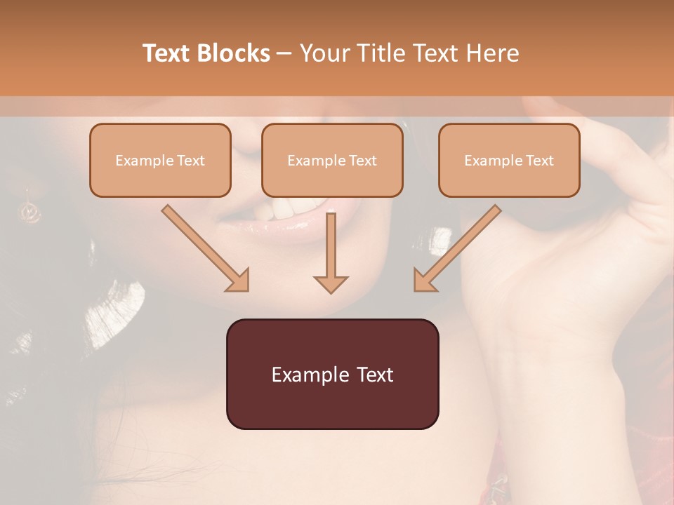 Model Woman Peaceful PowerPoint Template