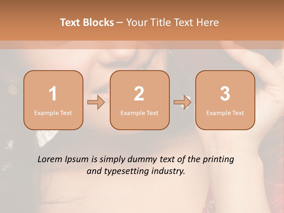 Model Woman Peaceful PowerPoint Template