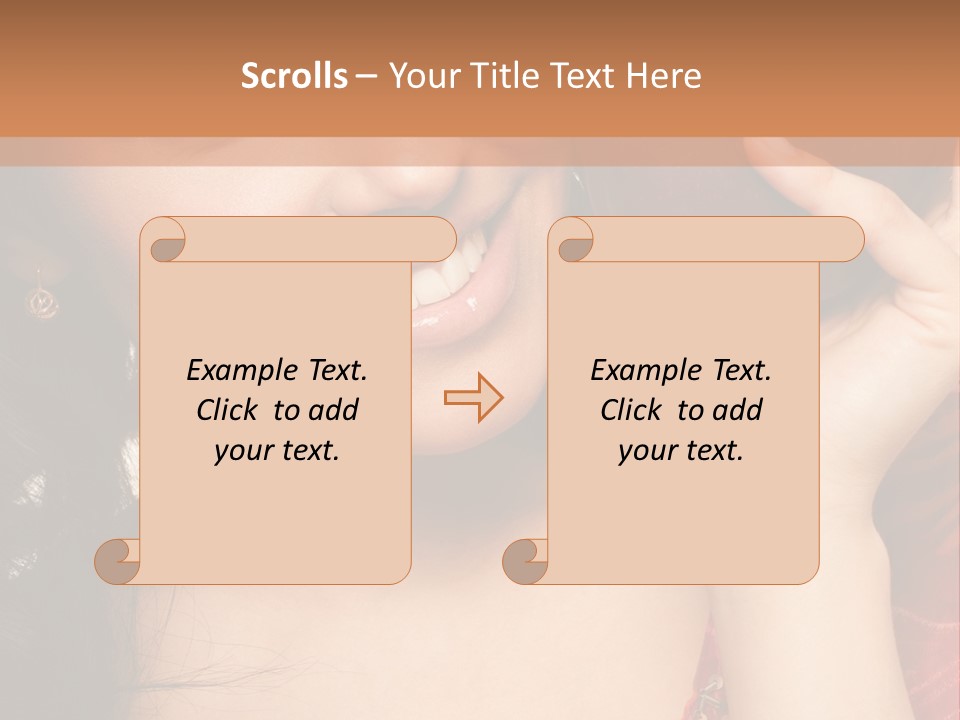 Model Woman Peaceful PowerPoint Template