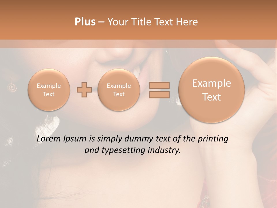 Model Woman Peaceful PowerPoint Template