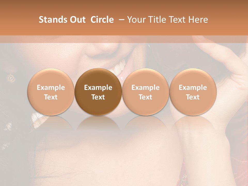 Model Woman Peaceful PowerPoint Template