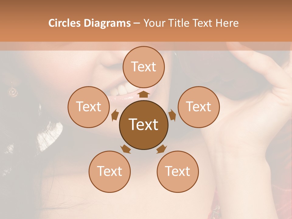 Model Woman Peaceful PowerPoint Template