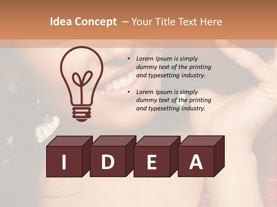 Model Woman Peaceful PowerPoint Template