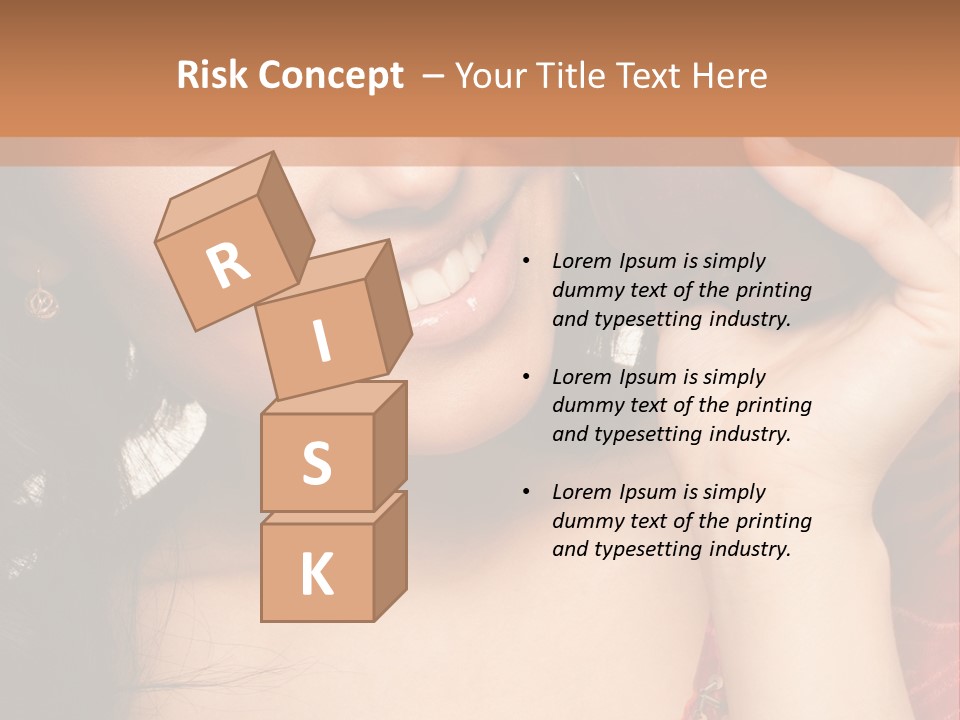 Model Woman Peaceful PowerPoint Template