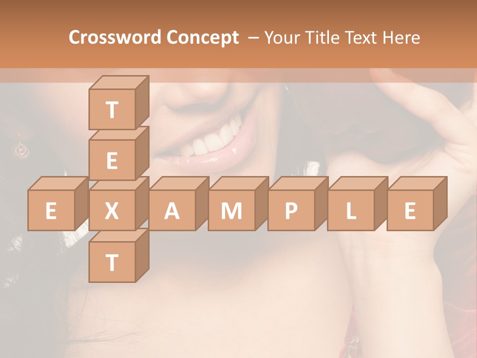 Model Woman Peaceful PowerPoint Template