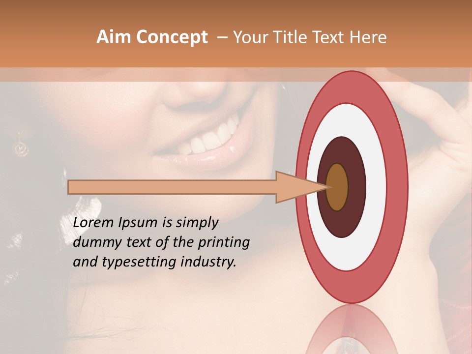 Model Woman Peaceful PowerPoint Template