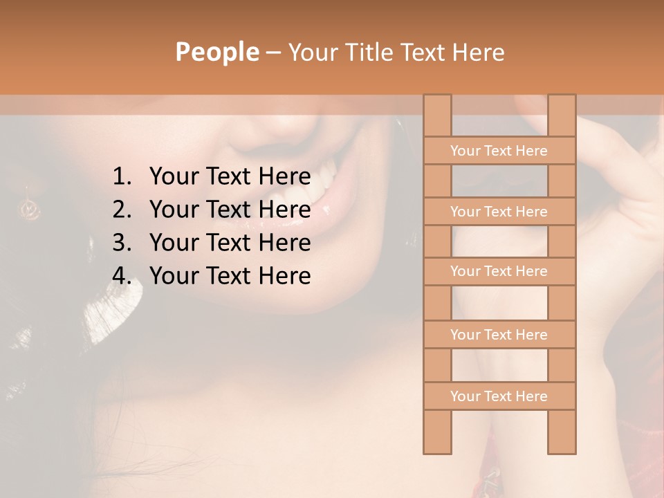 Model Woman Peaceful PowerPoint Template