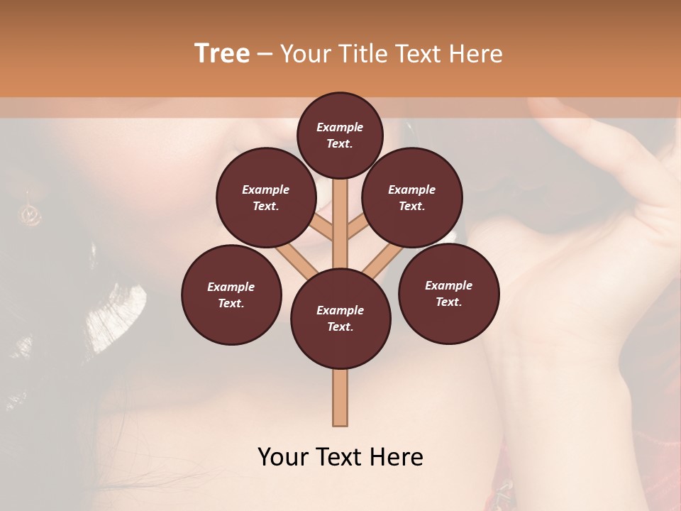 Model Woman Peaceful PowerPoint Template