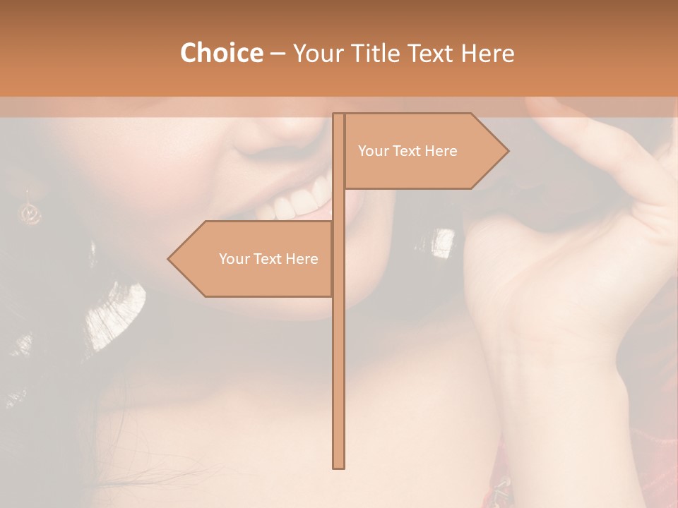 Model Woman Peaceful PowerPoint Template